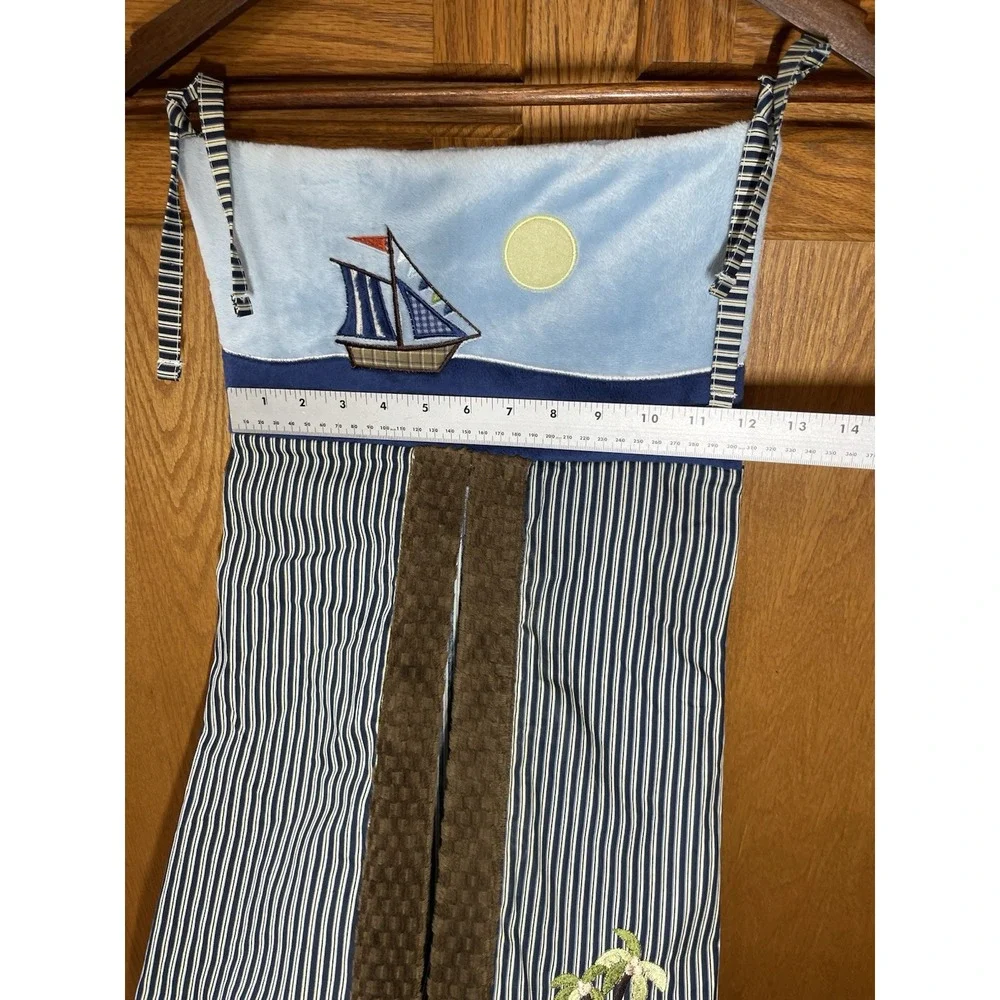 Nojo Sail Boat baby‎ diaper Stacker Nautical Beach Tropical Nursery Decor 2009
